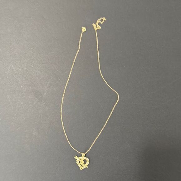 10k Gold Necklace with a Heart ( I love you mom) gold plated necklace - Picture 7 of 7
